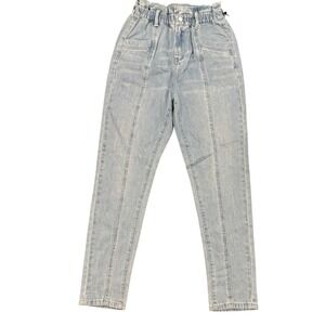 [BLANKNYC] Paperbag Waist Jeans‎ Light Wash Denim Pants Casual Size 25 NWOT